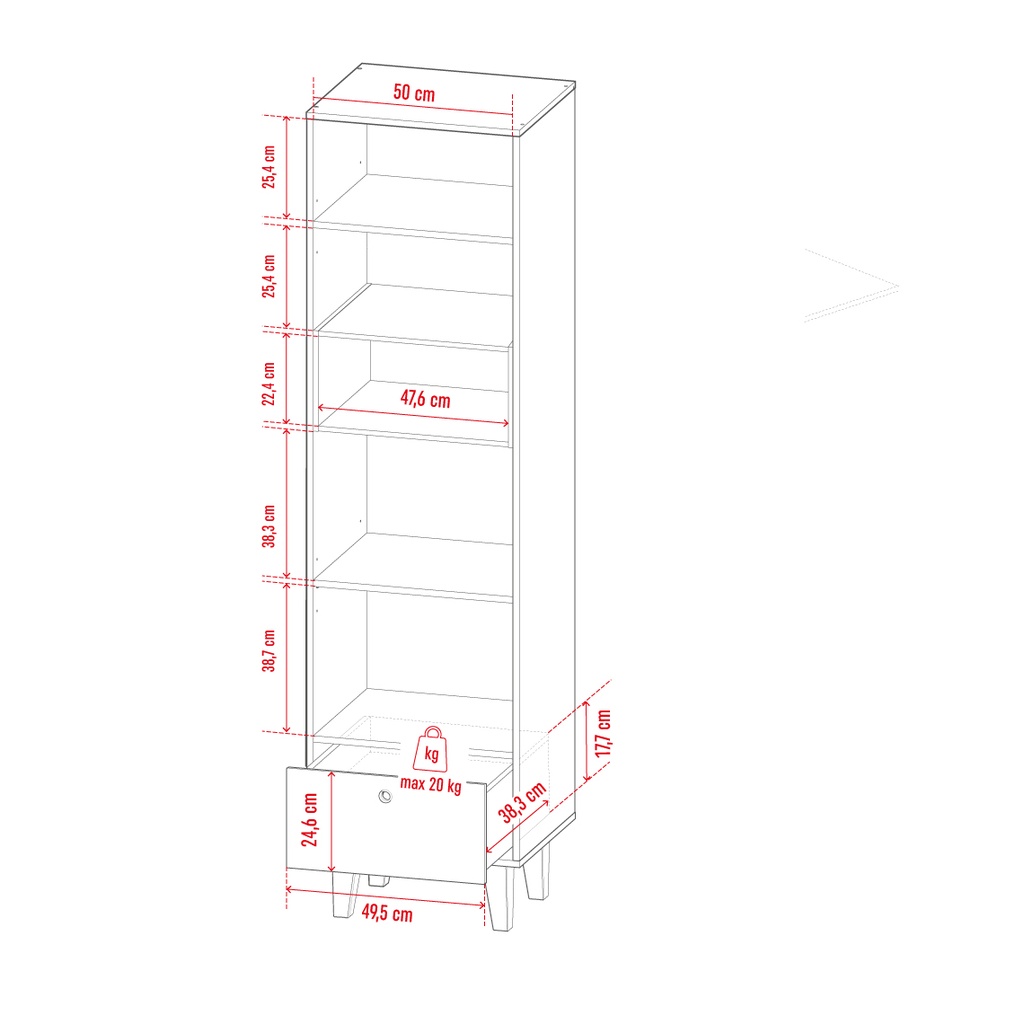Bibliothèque étroite Concept