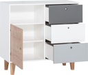 Commode Concept by VOX II blanc/blanc/graphite/gris/chêne