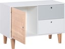 Commode faible Concept by VOX II blanc/blanc/gris/chêne