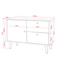 Commode faible Concept by VOX II blanc/blanc/gris/chêne