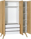 Armoire 3-p Nature by VOX chêne/blanc/ chêne