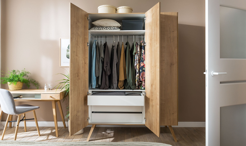 Armoire 3-p Nature by VOX chêne/blanc/ chêne