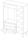 Armoire 3-p Nature by VOX chêne/blanc/ chêne