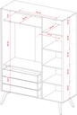 Armoire 3-p Nature by VOX chêne/blanc/ chêne