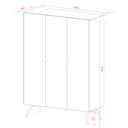 Armoire 3-p Nature by VOX chêne/blanc/ chêne