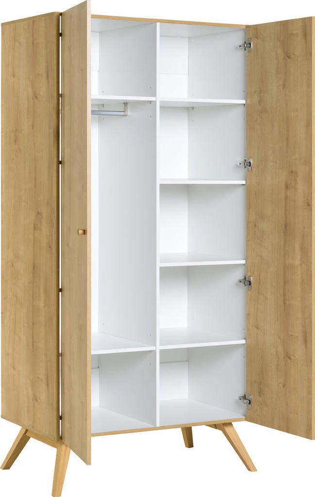 Armoire 2-p Nature by VOX chêne/blanc/ chêne