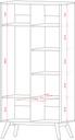 Armoire 2-p Nature by VOX chêne/blanc/ chêne