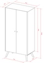 Armoire 2-p Nature by VOX chêne/blanc/ chêne