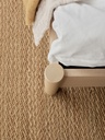 Lit avec appui-tête large avec sommier 160x200 OMM II chêne clair