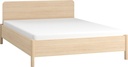 Lit avec appui-tête droit avec sommier 160x200 OMM II chêne clair