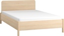 Lit avec appui-tête droit avec sommier 140x200 OMM II chêne clair