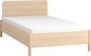Lit avec appui-tête droit avec sommier 120x200 OMM II chêne clair