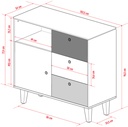 Commode Concept by VOX II (bébé) blanc/blanc/graphite/gris/chêne
