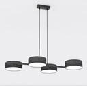suspension composée de 4 abat-jours noirs en tissu