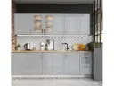 Cuisine moderne grise Natalia - 260 cm