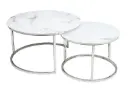 Tables basses Atlanta B - tables gigognes design avec plateau en verre effet marbre