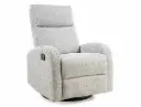 Fauteuil détente pivotant Olimp en tissu texturé gris avec fonction bascule
