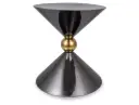 Table basse sculpturale Mira en acier inoxydable