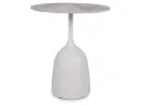 Table basse contemporaine Salo A en métal blanc et céramique