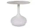 Table basse contemporaine Salo B en métal blanc et céramique