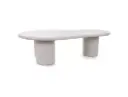 Table basse Selena design organique en microciment gris clair