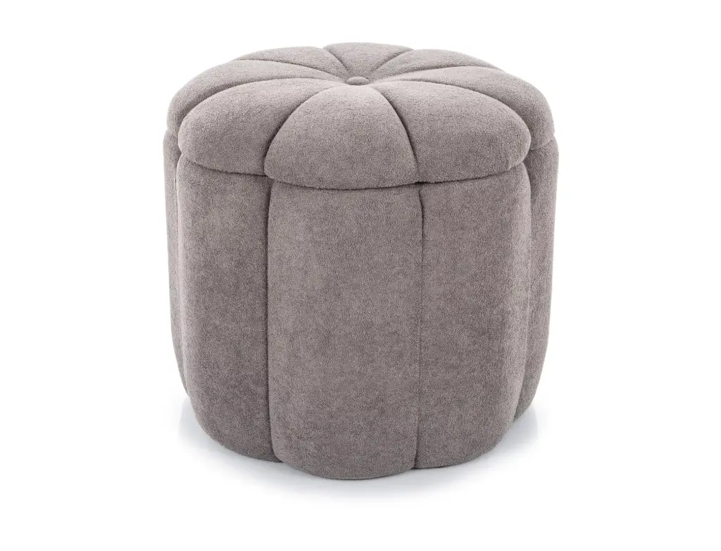 Pouf Tup en tissu avec rangement et forme de fleur stylisée