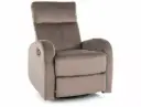 Fauteuil détente pivotant Olimp en velours avec fonction bascule