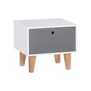 Table de chevet Concept mono-tiroir avec pieds en frêne