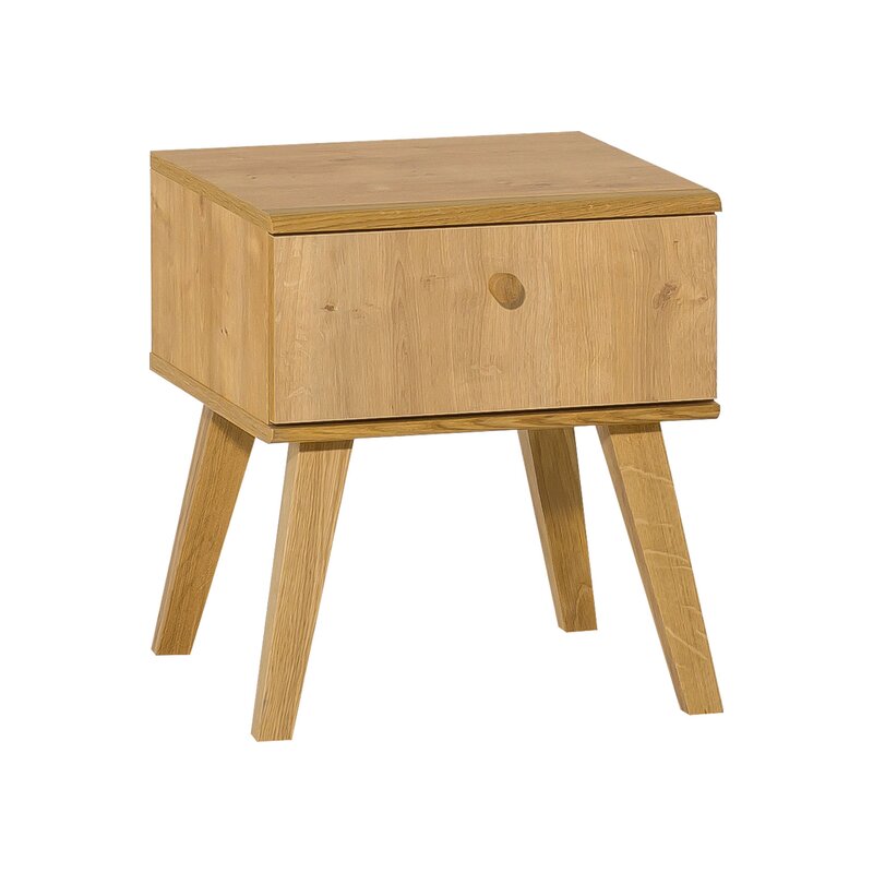 Table de chevet Nature - style scandinave avec pieds en bois de chêne