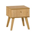 Table de chevet Nature - style scandinave avec pieds en bois de chêne