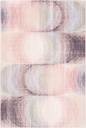 Tapis en laine AGNUS KAOLA rose à motifs géométriques