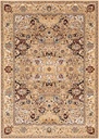 Tapis en laine AGNUS-B AIDA beige clair à motifs de feuillage et de fleurs