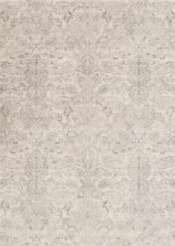 Tapis en laine AGNUS-B BERIEN blanc, motif oriental chic design