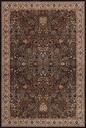 Tapis en laine AGNUS-B BRUNA bleu marine, motif floral de type persan