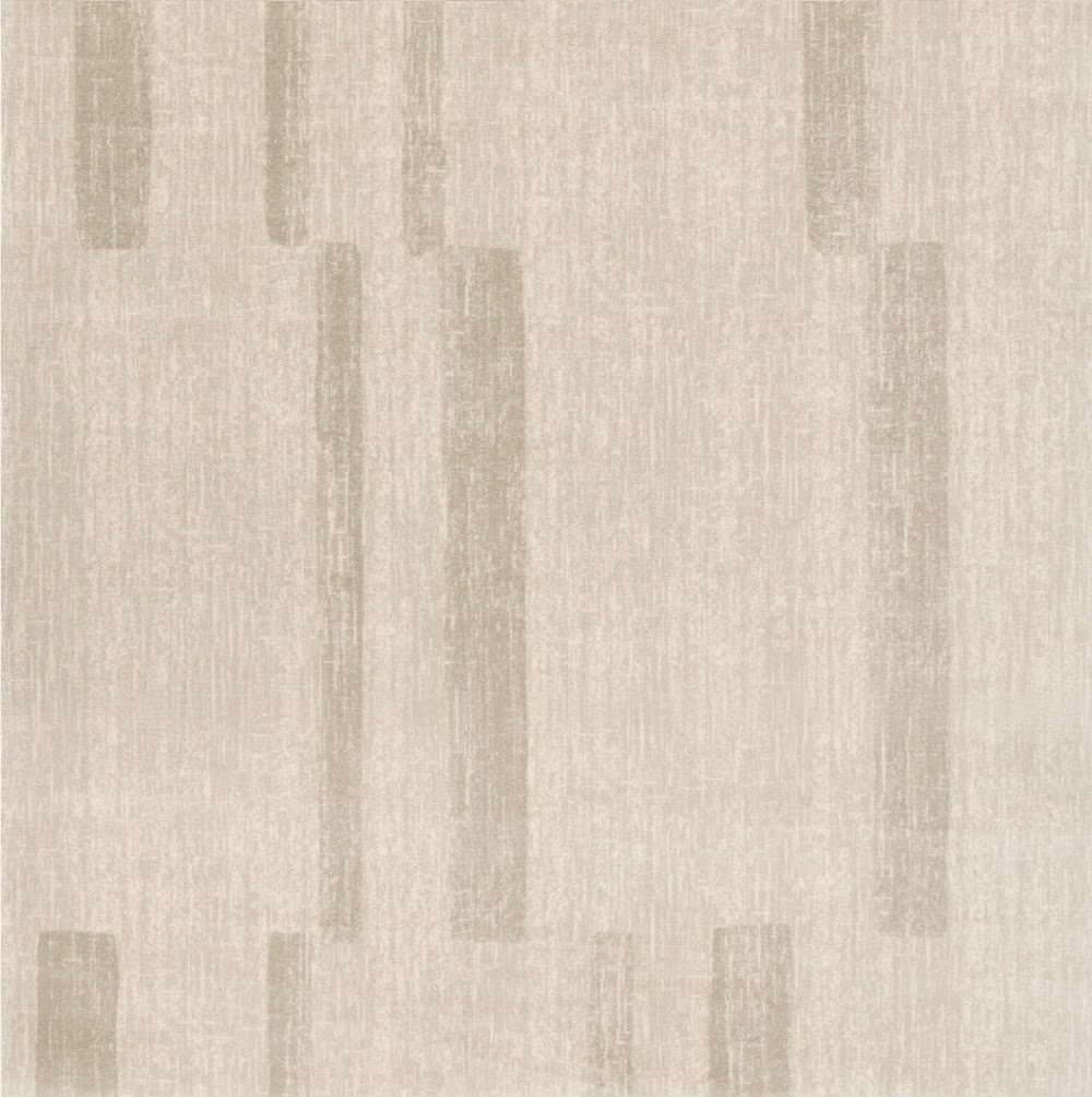 Tapis carré en laine AGNUS-B BRUSH LINES beige, style contemporain avec lignes cassées et effet texturé 