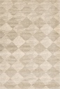 Tapis en laine AGNUS-B Damier beige, motif géométrique de style damier contemporain