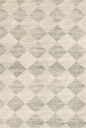 Tapis en laine AGNUS-B Damier gris, motif géométrique de style damier contemporain