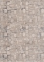 Tapis contemporain en laine AGNUS-B GASPER beige, motif géométrique abstrait