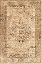 Tapis en laine AGNUS-B GRANNY Cuivre d'inspiration orientale, effet vieilli vintage