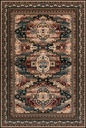 Tapis en laine AGNUS-B MOSTAR beige foncé à motif ethnique géométrique inspiration kilim
