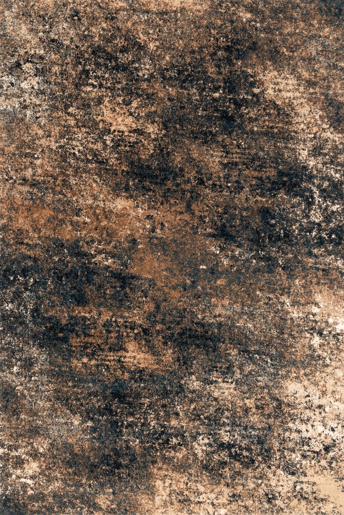Tapis en laine AGNUS-B NERIA beige et vert émeraude d'inspiration art abstrait industriel