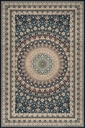 Tapis en laine AGNUS-B TRUBADUR bleu marine d'inspiration orientale