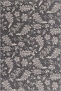 Tapis en laine AGNUS-B VERSAILLES gris graphite, motif floral inspiré du chintz