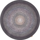 Tapis rond en laine CALISIA-B AIKO bruyère - design contemporain à motif concentrique