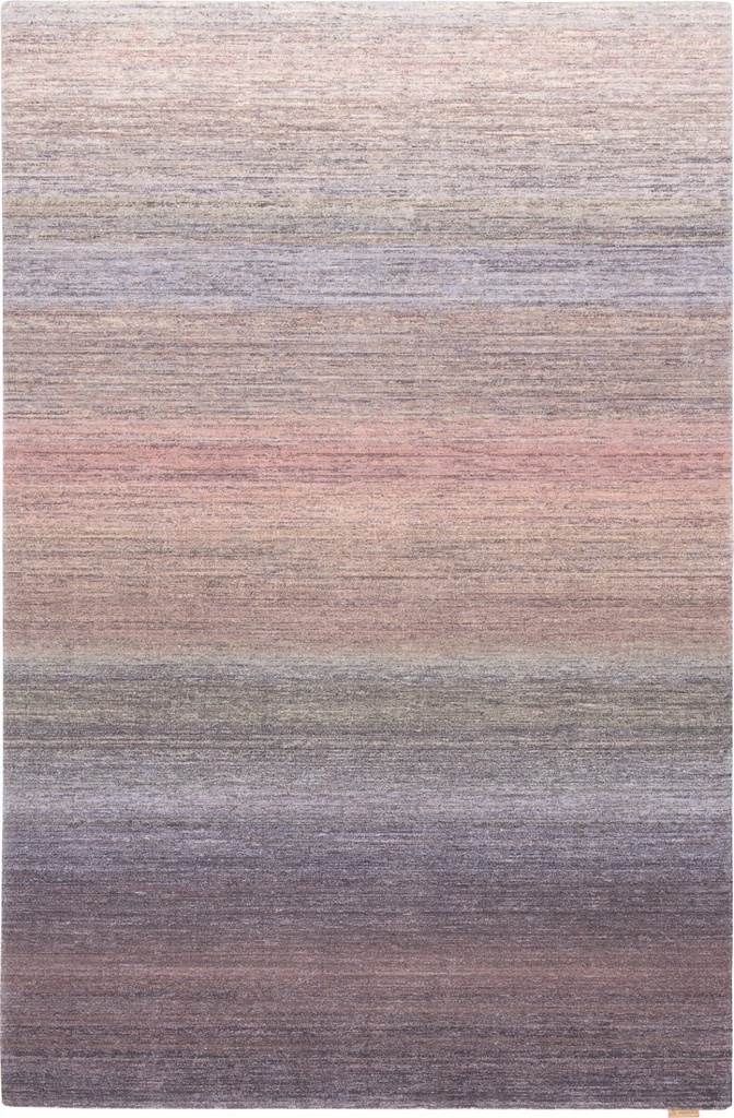 Tapis en laine CALISIA-B AIKO bruyère - design dégradé rose poudré et nuances bruyère