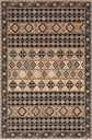 Tapis en laine CALISIA-B ASTRID beige foncé - style ethnique chic à motifs géométriques