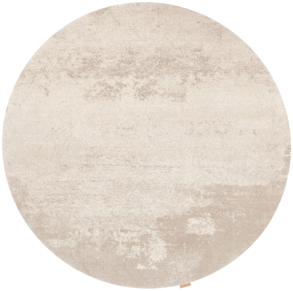 Tapis rond en laine CALISIA-B BRAN blanc