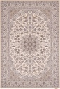 Tapis en laine CALISIA-B DAMORE albâtre - motif de style oriental chic à motif floral raffiné