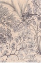 Tapis en laine CALISIA-B KELP menthe - motif à dessins d'inspiration botanique
