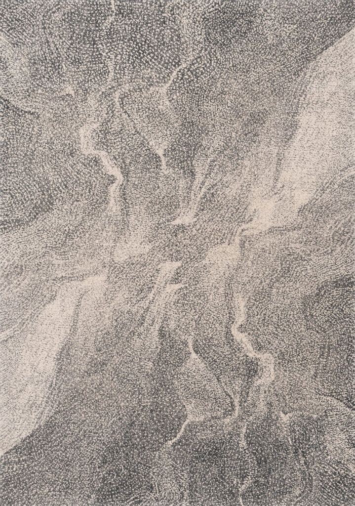 Tapis en laine CALISIA-B RIVO graphite - tapis contemporain effet marbré piqué